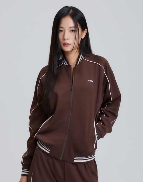 Varsity трек-куртка — Black/Red Brown