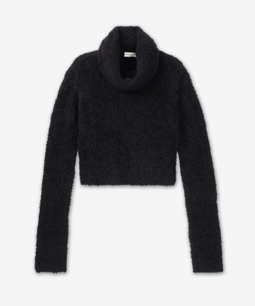 Укороченный свитер с высоким горлом - Black / 802477Y76UX1000