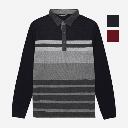 unisex classic stripe polo(NTH644)
