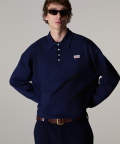 WASHED POLO LONG SLEEVE T-SHIRT NAVY