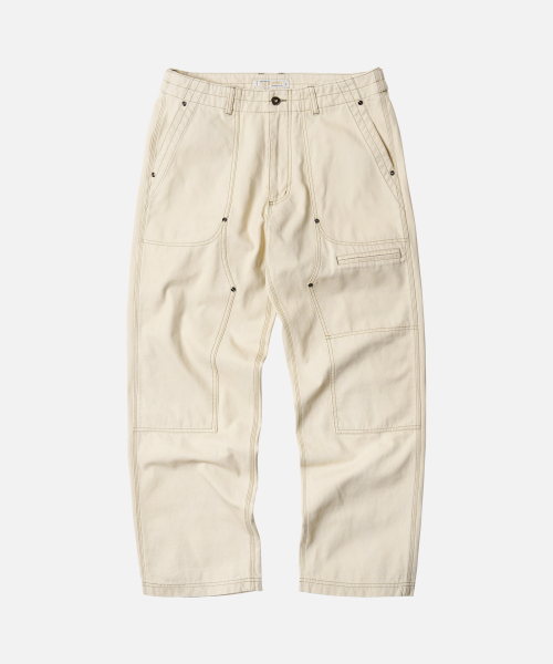 JUNGLE CLOTH DOUBLE KNEE PANTS_ CREAM