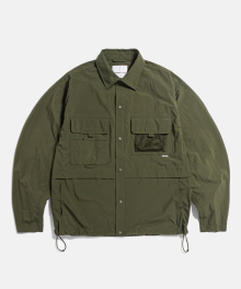 Multi Pocket Angler Shirt Olive Brown