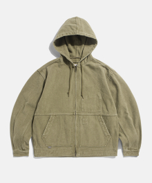 Ray Canvas Work Parka Khaki Beige