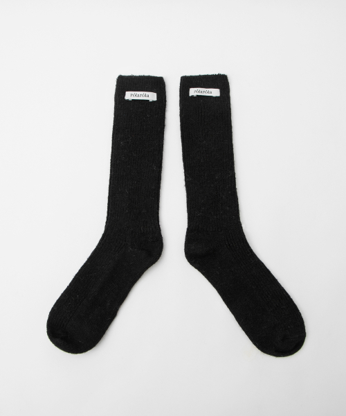 WOOL LONG SOCKS BLACK