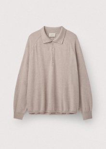 Pure merino convertible collar pullover_Oatmeal