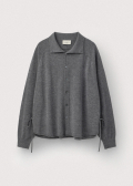 Pure merino convertible collar shirt_Smoky grey