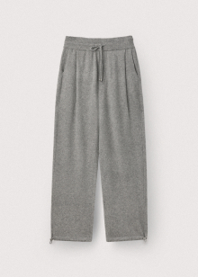 Pure saxon wool tucked pant_Misty grey