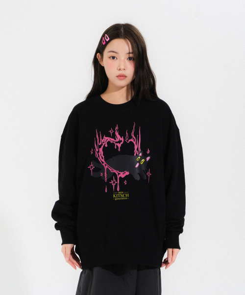 CIRCUS HEART SWEATSHIRTS(BLACK)