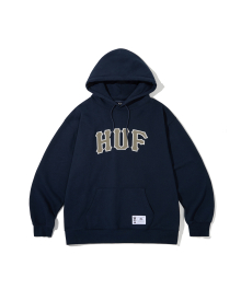 APPLIQUE ARCH LOGO HOODIE [NAVY]