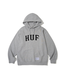 APPLIQUE ARCH LOGO HOODIE [MELANGE GRAY]