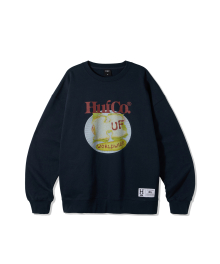 HUF SANDWICH CREWNECK [NAVY]