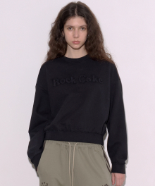 Basic Logo Applique Sweatshirt - Black