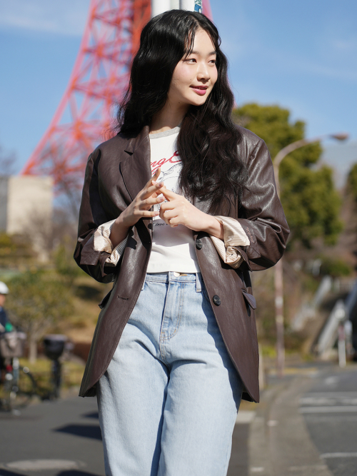 ANNA Faux Leather Jacket (Anna)_BROWN