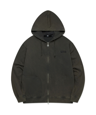 엘엠씨(LMC) WASHED OG APPLIQUE ZIP UP HOODIE charcoal 상품 이미지