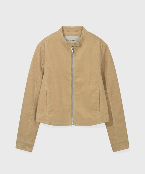 (Женская) вельветовая байкерская куртка_beige