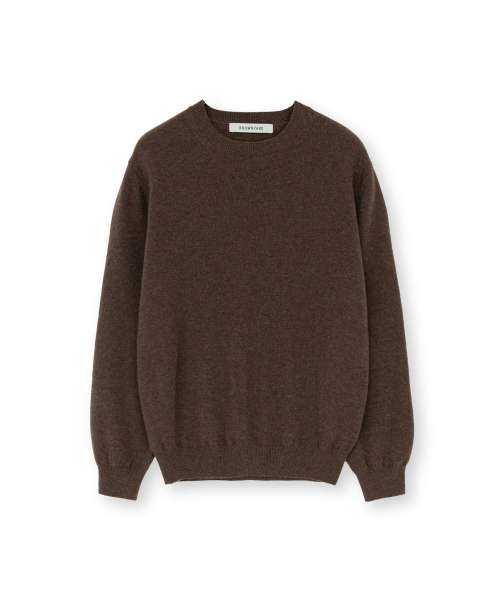 W Extra Super Fine Crewneck Knit, Brown
