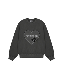 PIGMENT DYED HEART LOGO MTM - CHARCOAL