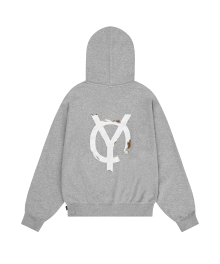 BURNING LOGO HOODIE - MELANGE