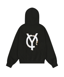 BURNING LOGO HOODIE - BLACK