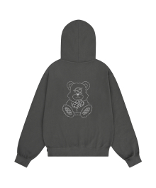 CUBE ODOLLY LINESTONE HOODIE - DARK GREY