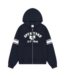 COLLEGE HEART HOODIE ZIP UP - NAVY