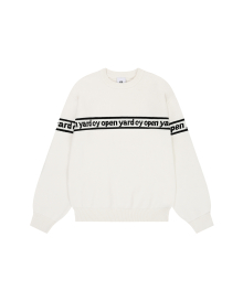 OPYD LINE LOGO KNIT - CREAM