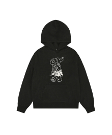 BALLOON ODOLLY KNIT HOODIE - BLACK