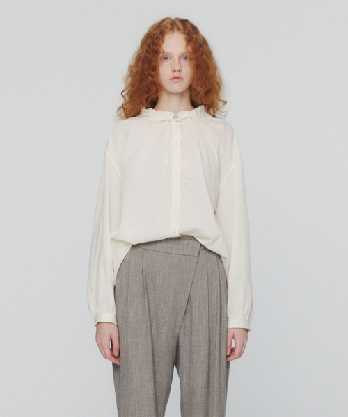 トップス AMOMENTO FRILL HOODED SHIRTS AMOMENTO FRILL HOODED SHIRTS レディース