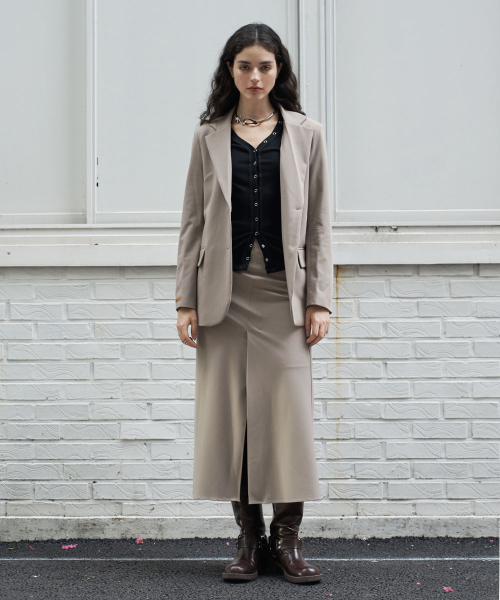 Essential Semi оверсайз Jacket Khaki beige