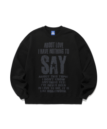 SAY SWEATSHIRTS_BLACK(IK2EFMM443A)