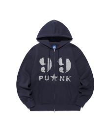 99 PUNK HOOD ZIP UP_NAVY(IK2EFMM485A)