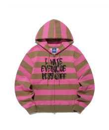 PISS OFF ST HOOD ZIP UP_PINK(IK2EFMM483A)