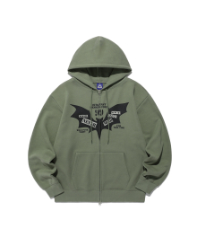 BAT HOOD ZIP UP_OLIVE(IK2EFMM482A)