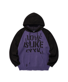 LOVE IS KNIT HOODIE_PURPLE(IK2EFMK642A)