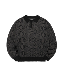 PYTHON POLO KNIT_BLACK(IK2EFMK640A)