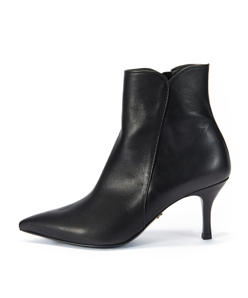 Line ankle boots [Black]