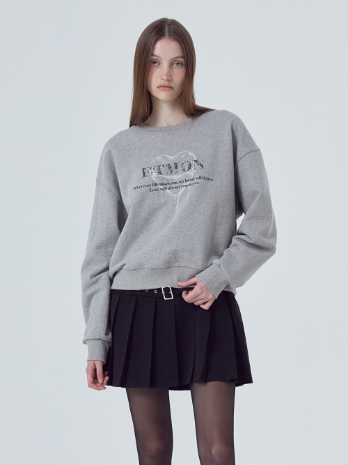 Love Artwork Sweatрубашка, Melange Grey
