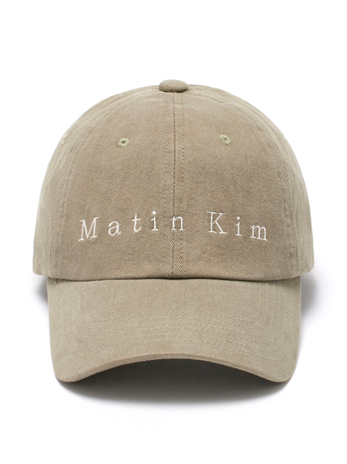 MUSINSA | MATIN KIM LOGO HEAVY KNIT BEANIE IN BROWN