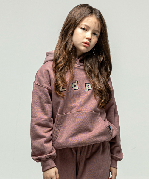 리틀뎁() LDPT 자수 로고 후드 티셔츠 Pink 상품 이미지
