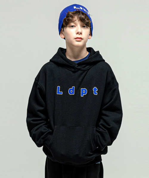 리틀뎁() LDPT 자수 로고 후드 티셔츠 Black 상품 이미지