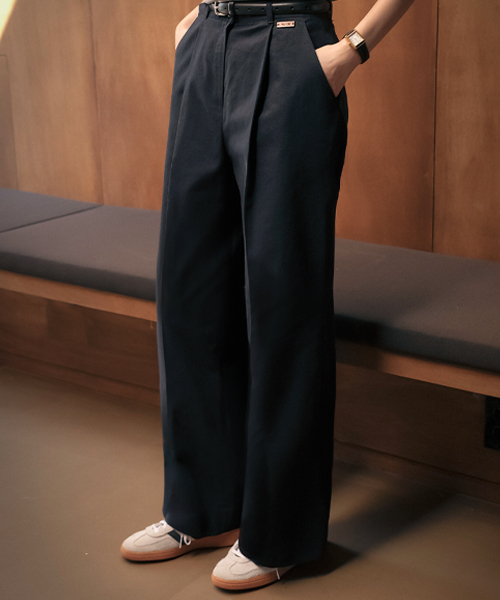 Relax хлопковый twill pants_Navy