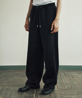 더바이닐하우스(THEVINYLHOUSE) CUT-OFF SWEATPANTS BLACK 상품 이미지