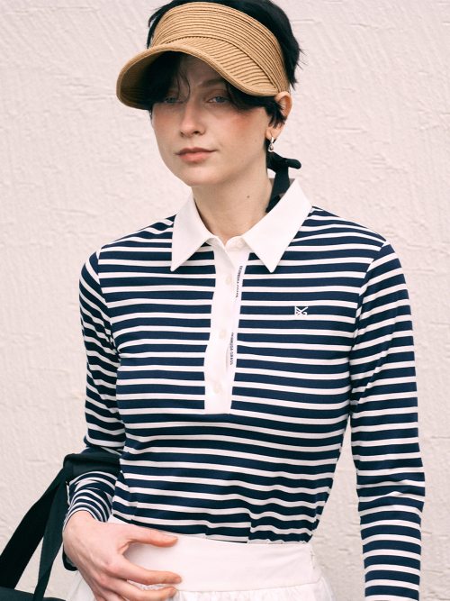 Футболка поло Basic Logo_NAVY STRIPE
