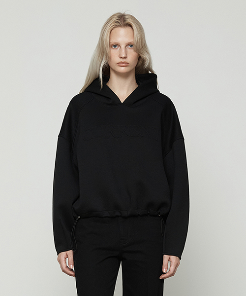 Неопреновый худи с тиснёным логотипом [Black]
