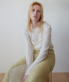 Alpaca Ribbed Pure Knit - Ivory