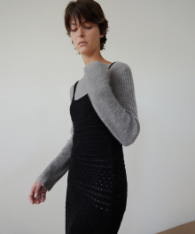 Alpaca Ribbed Pure Knit - Charcoal