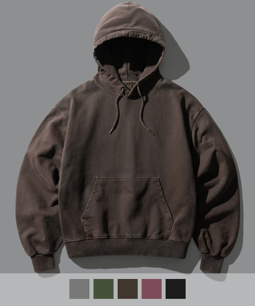 Худи MTOR с пигментным окрашиванием Brown YKHD1483