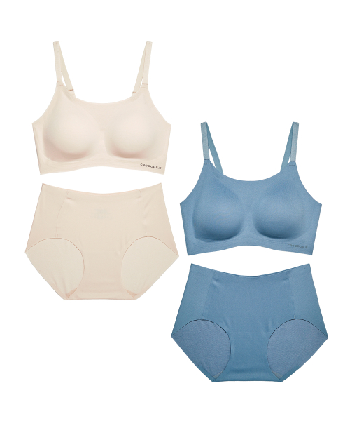 Комплект белья со встроенными чашками из модала [2SET]