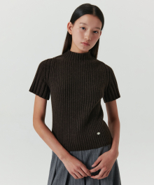 Fine Wool Half-neck Knit - Choco Brown