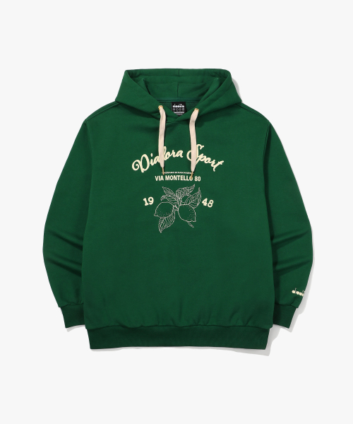 Худи с лимонным принтом GREEN